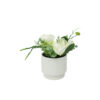 White Artificial Magnolia with Ceramic Pot 10 x 10 x 18cm