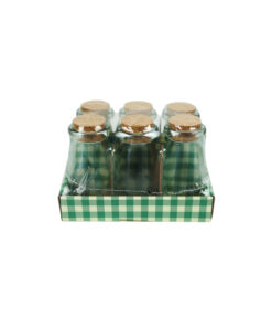 Glass Bottle with Cork Lid 100ml 6pk