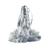 Silver Laser Party Paper Hat With Tassel