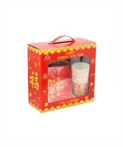 Chinese New Year Tableware Set 48pcs