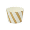 White With Gold Stripe Baking Cup 6 x 4.5cm 24pcs