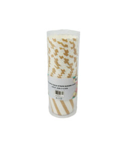 White With Gold Stripe Baking Cup 6 x 4.5cm 24pcs