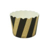 Black With Gold Stripe Baking Cup 6 x 4.5cm 24pcs