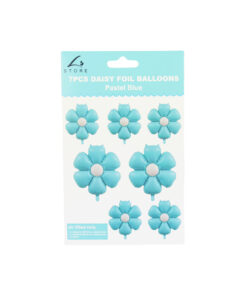 Light Blue Daisy Foil Balloon 7pc