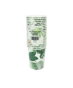 Summer Leaf Paper Cups 9oz 20pc