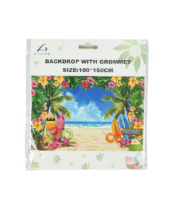 Aloha Summer Beach Backdrop with Grommet 100x150cm