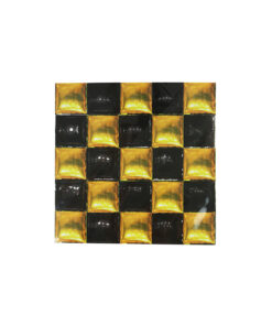 Gold & Black Double-Sided Square Foil Balloon 25pc
