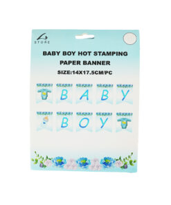 Baby Boy Hot Stamping Paper Banner 14x17.5cm