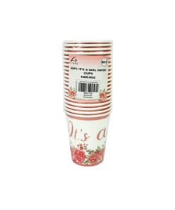 Girl Hot Stamping Paper Cups 9oz 20pc