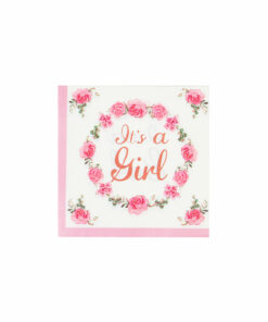 It's a girl Large Napkins 33x33cm 24pc