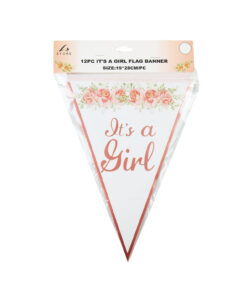 It's a girl Hot Stamping Flag Banner 19X28cm 12pc