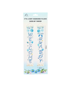 Welcome Baby Boy Porch Sign 30x180cm 1 Pair