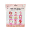 IT'S A GIRL Honeycomb Decorations 15x18cm 9PC