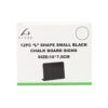 "L" Shaped PVC Small Black Chalk Board Signs 12pc 10x7.5cm