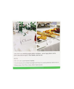 "V" Shaped PVC Small White Chalk Board Signs 12pc 10x7.5cm