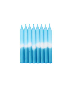 Neon Gradient Blue Birthday Candles 8pc