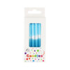 Neon Gradient Blue Birthday Candles 8pc