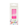 Neon Gradient Pink Birthday Candles 8pc