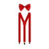 Red Suspensder and Bow Tie