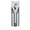 White Suspensder and Bow Tie