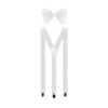 White Suspender and Bow Tie