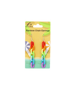 Rainbow Chain Earrings 10cm