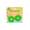 Green Kiwi Fruit Earrings 6cm