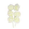 Ivory Rose Artificial Craft Flower 6pc 10cm