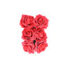 Red Rose Artificial Craft Flower 6pc 10cm
