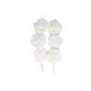 White Rose Artificial Craft Flower 6pc 10cm