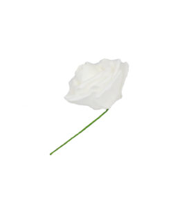 White Rose Artificial Craft Flower 6pc 10cm