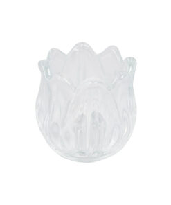 Flower Clear Glasses Candle Holder Height 68mm