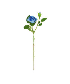 Blue Artificial Rose 2 Head 46cm