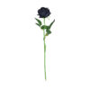 Black Artificial Velvet Rose 1 Head 51cm