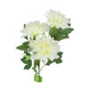 White Artificial Dahlia 3 Head 58cm