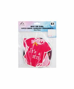 Boy or Girl Swirl Hanging Ornaments 10Pcs 70cm