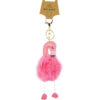 Pink Flemingo PomPom Keyring