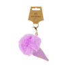 Purple Ice Cream PomPom Keyring