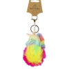 Rainbow Unicorn PomPom Keyring