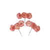 Peach Pink Artificial Craft Hibiscus Flowers 9pc 4cm
