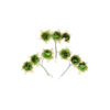 Green Artificial Craft Rose Flowers 9pc 4.5cm