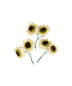 Champagne Artificial Craft Sunflower 6pc 5cm