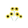 Yellow Artificial Craft Sunflower 6pc 5cm