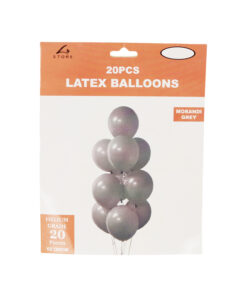 Morandi Grey Latex Balloons 30cm 20pc
