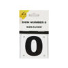 Number 0 Sign 5x5cm