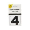 Number 4 Sign 5x5cm