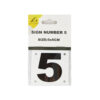 Number 5 Sign 5x5cm