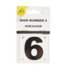 Number 6 Sign 5x5cm