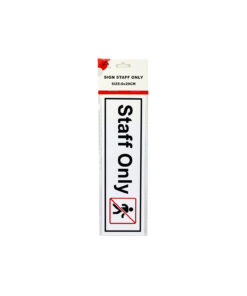 Staff Only Sign 6x20cm