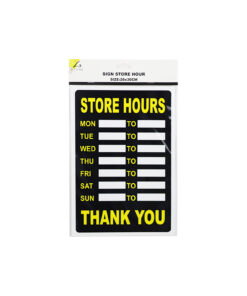 Store Hour Sign 20x30cm